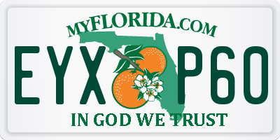 FL license plate EYXP60