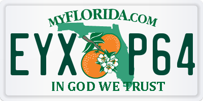 FL license plate EYXP64