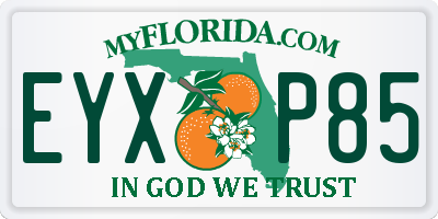 FL license plate EYXP85