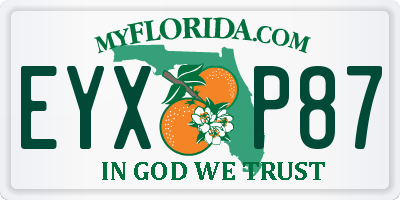 FL license plate EYXP87