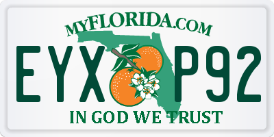 FL license plate EYXP92