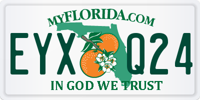 FL license plate EYXQ24