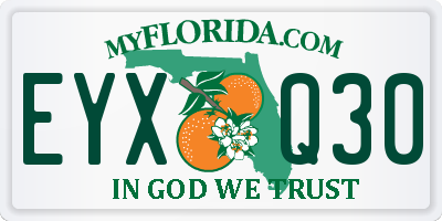 FL license plate EYXQ30