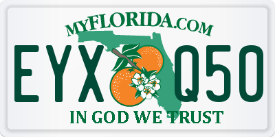 FL license plate EYXQ50