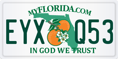 FL license plate EYXQ53