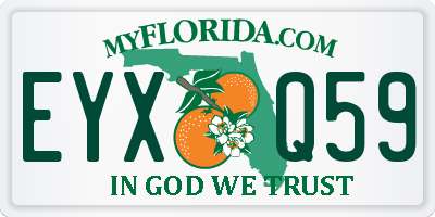 FL license plate EYXQ59