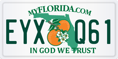 FL license plate EYXQ61