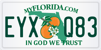 FL license plate EYXQ83