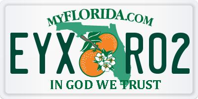 FL license plate EYXR02