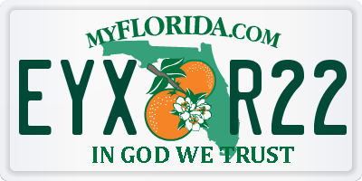FL license plate EYXR22