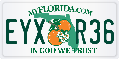 FL license plate EYXR36