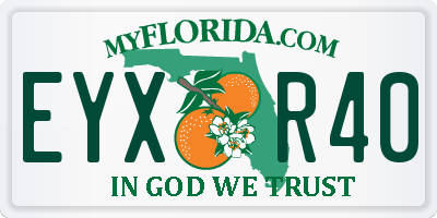 FL license plate EYXR40