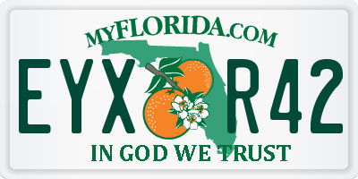 FL license plate EYXR42