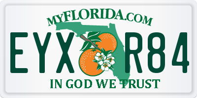 FL license plate EYXR84