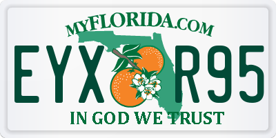 FL license plate EYXR95