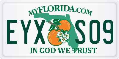 FL license plate EYXS09