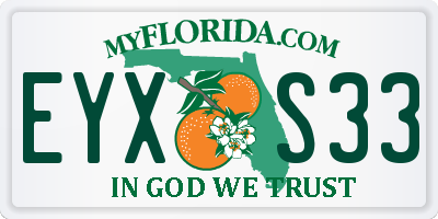FL license plate EYXS33