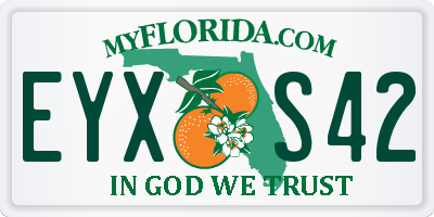 FL license plate EYXS42
