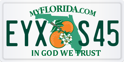 FL license plate EYXS45