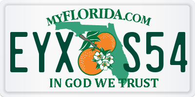 FL license plate EYXS54