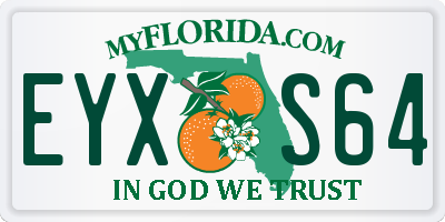 FL license plate EYXS64