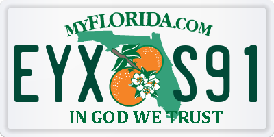 FL license plate EYXS91