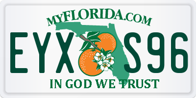 FL license plate EYXS96