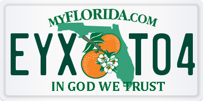 FL license plate EYXT04