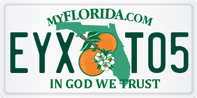 FL license plate EYXT05