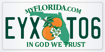 FL license plate EYXT06