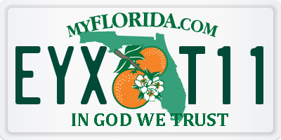 FL license plate EYXT11