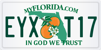 FL license plate EYXT17
