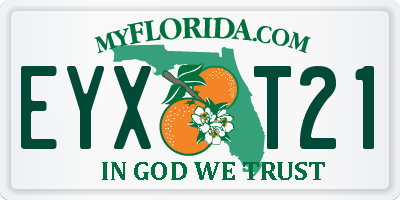 FL license plate EYXT21