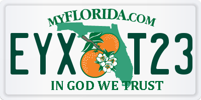 FL license plate EYXT23