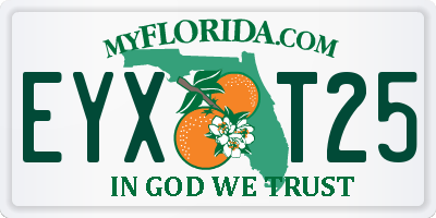 FL license plate EYXT25