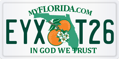 FL license plate EYXT26