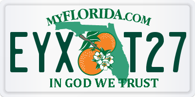 FL license plate EYXT27