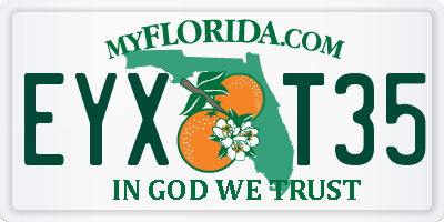 FL license plate EYXT35