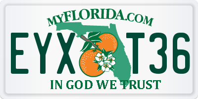 FL license plate EYXT36