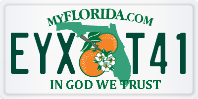 FL license plate EYXT41