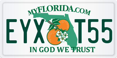 FL license plate EYXT55