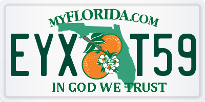 FL license plate EYXT59