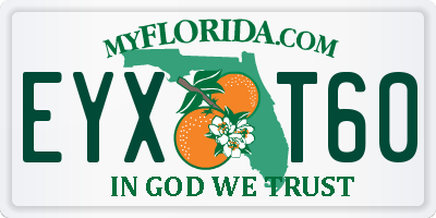 FL license plate EYXT60