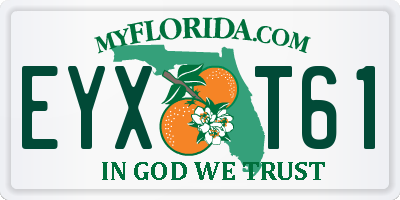 FL license plate EYXT61