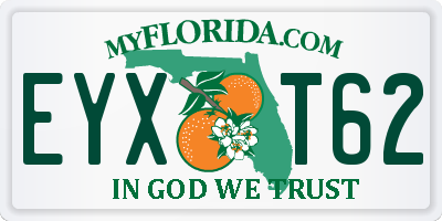 FL license plate EYXT62