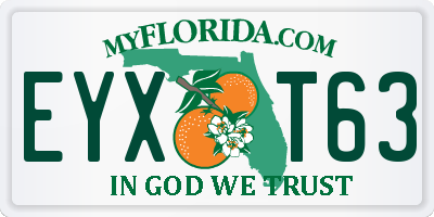 FL license plate EYXT63