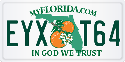 FL license plate EYXT64