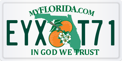 FL license plate EYXT71