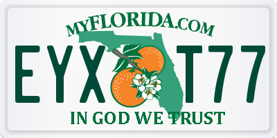 FL license plate EYXT77