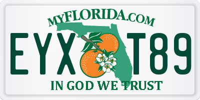FL license plate EYXT89